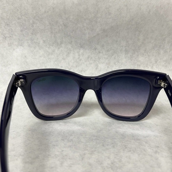 Quay Australia After Hours Sunglasses Navy Blue Pink Fade Square Sunnies